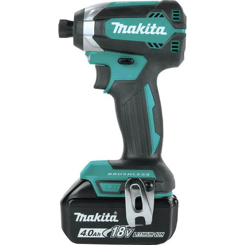 XT269M 18V LXT Brushless Cordless Impact Driver with 4Ah Battery Side View