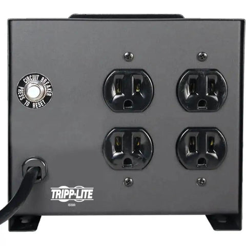 Back view of Isolation Transformer Power Conditioner For Home Theater Gear And Electronics, 500W 120V, 4 outlets, surge protection
