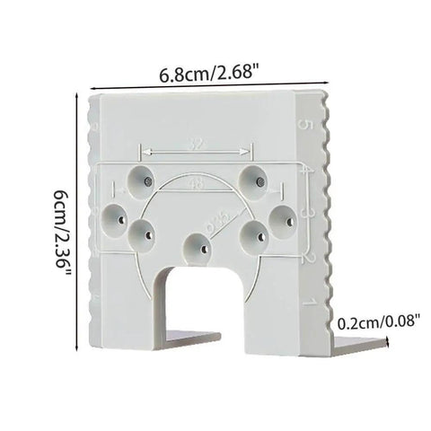 Two Pack Concealed Hinge Jig Kit Punch Locator Drill Guide with 35mm Mounting Jig Positioning Ruler Easy Install ABS