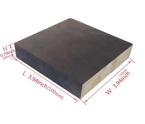 Top Notch Graphite Ingot EDM Plate 100x100x20mm Smooth Polished Surface