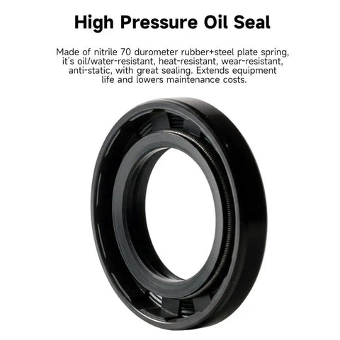 Close-up of 5 Pcs Universal Rotary Shaft Seal TC Double Lip With Spring 25mm By 42mm By 7mm High Pressure Oil Seal Nitrile 70 Durometer Rubber