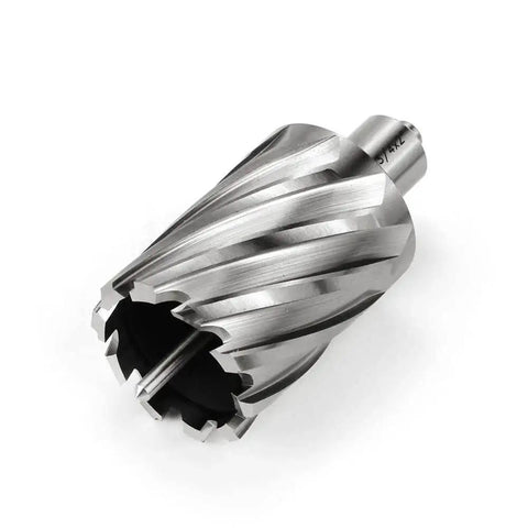 Annular Cutter 1-3/4 Inch Cutting Diameter, 2 Inch Depth Of Cut, 3/4 Inch Weldon Shank With 2 Flat, Pilot Pin, HSS Drill Bit