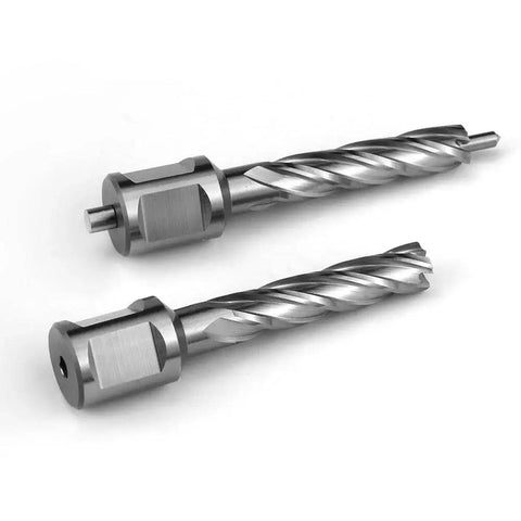 Beefy 7/16 Inch Annular Cutter Set For Magnetic Drill Press With 2 Inch Depth Of Cut And 3/4 Inch Weldon Shank With Two Flats And Pilot Pin 2 Piece OSCARBIDE