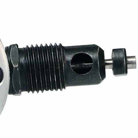 Close-up of Double Head Sheet Metal Nibbler Cutter Drill Attachment for Metal Ergonomic Handle showing cutting head detail.