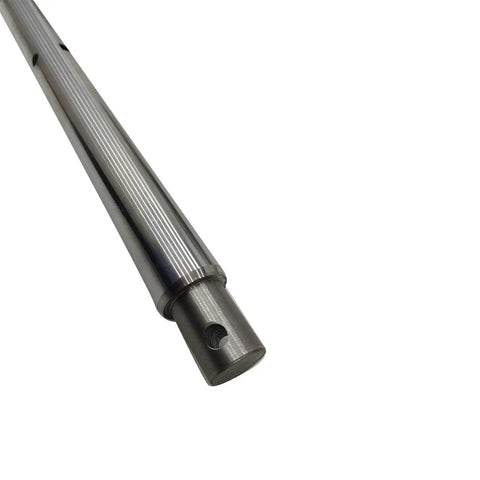 Close-up of a metal drilling bar from Portable Line Boring Machine for Excavators and Loaders 110V Precision Hole Drilling Tool by Yokoma.