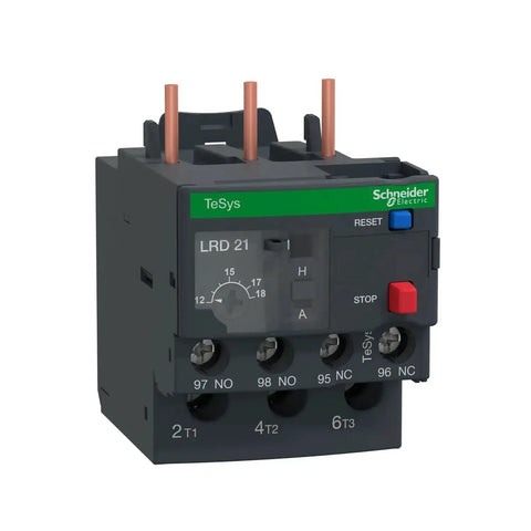 LRD21 Relay With Thermal Overload TESYS D 12 To 18 Amp Range CL10A industrial control device front view