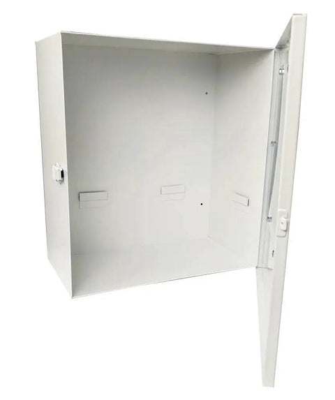 Open white Wall Mount AED Cabinet With Alarm For Defibrillator Storage Surface Mount Medical Cabinet for emergencies