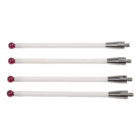 CMM Touch Probe Stylus Set With Lightweight Ceramic Stem And 6mm Ball For Pro Grade Precision, 4 Pack With Threaded Shank A-5000-3712 ArtHoval