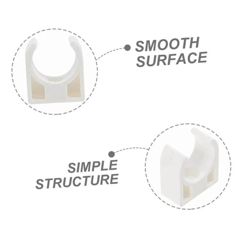 20 Piece Small Electric Motor Clamp Bracket Mounting Brackets For DC Brush Motors Geared R280 Compatible, white plastic, smooth surface