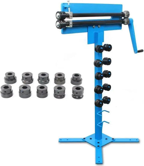 Heavy Duty Sheet Metal Bead Roller Machine With 6 Die Sets Rotary Beading Bender For 1.2 mm 18 Gauge Steel 457 mm Throat Depth
