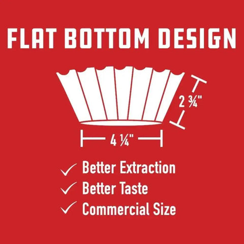 Diagram of Commercial Coffee Filters For 12 Cup Drip Machines, Extra Tall Walls To Prevent Grounds Overflow, Large Nine And Three Quarters Inch Diameter