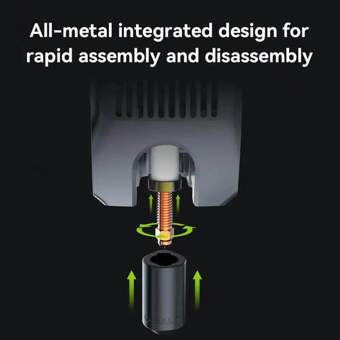 K2 Plus Nozzle Set With Titanium Alloy Copper Alloy Hardened Steel High Flow Unicorn Nozzle quick-swap design demonstration
