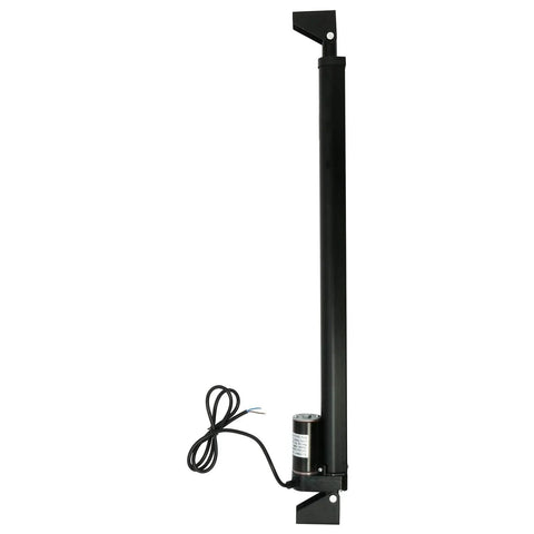 Two Pack Black Heavy Duty Steel Mounting Brackets For Linear Actuators With 6mm Holes And About 20mm Spacing Iron Steel Rust Resistant 350 Lb Load Capacity Fits Most Actuators shown installed on a black actuator.