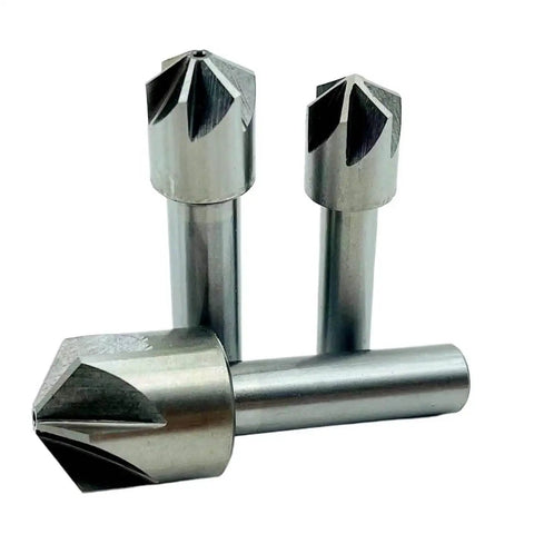120 Degree Chamfer Milling Cutter HSS End Mill For Deburring And Chamfering Straight Shank Countersink Drill Bit 6 Flute Options