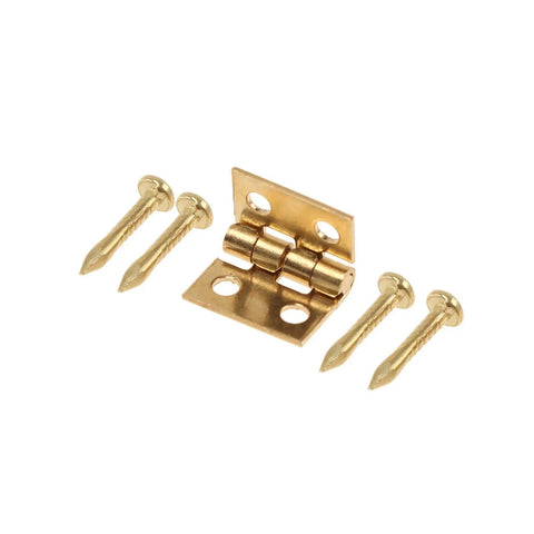 100 Pack Mini Hinges With 400 Replacement Screws In Gold Copper Finish Four Hole Butt Hinges 10x8mm Ideal For Jewelry Cases