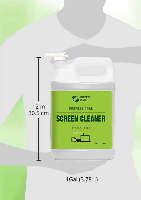 Professional Screen Cleaner Refill For LCD LED TVs Monitors Tablets Phones, 1-gallon bottle with measuring scale, non-toxic.