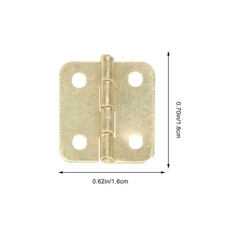 20 Pieces Dollhouse Mini Hinges Hardware Set For Small Furniture Cabinets And Closets 1 To 12 Scale With 80 Screws Yellow Antique Brass Finish