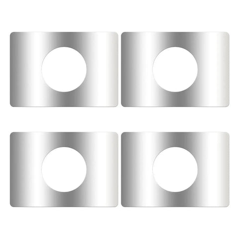 4 Piece Stainless Steel Door Reinforcement Plates Set For Covering Damaged Holes And Fixing Loose Locks Backplate Repair Door Knob Hole Cover