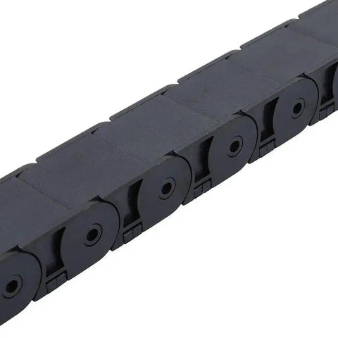 Nylon Cable Drag Chain For 3D Printers And CNC Machines 18x25mm Open Wire Carrier Bridge Type, showing close-up of black links