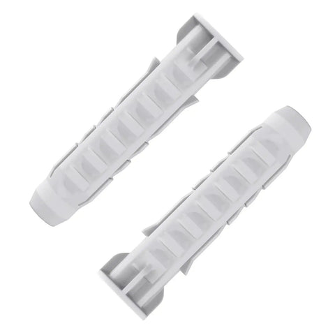Concrete Wall Anchors For TV Wall Mount Installation Suitable For Concrete Or Brick Walls Durable Plastic Anchor Bolts 10x50mm White 6 Pack