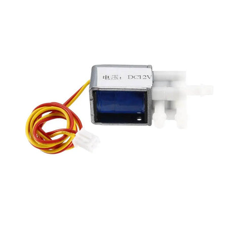 Compact Mini Solenoid Valve, 2 Position 3 Way Normally Open, DC12V 0.19A, For Water And Air, 4mm Outer Port, DIY Use