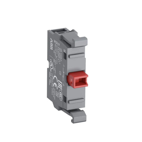 1-NC Modular Snap-On Block for Push Button Switches, Single Unit with Self-Cleaning Terminals, Tool-Free, IP66 IP67 IP69K Rated
