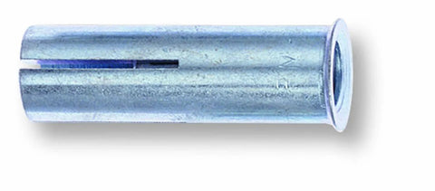 1/2-Inch Multi-Set Drop-In Anchor With Internally Threaded Steel Shell And Flush Lip, Zinc-Plated Carbon Steel Build, Side View