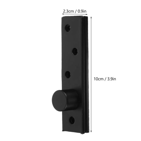 Stainless Steel Full Rotation Pivot Door Hinge For Hidden Cabinets And Bookcases Heavy Duty Pivot Hardware With Eccentric Adjustment Large Black Matte Finish Concealed Design Easy Install, dimensions 2.3cm x 10cm.
