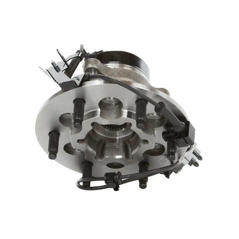 Front view of the wheel hub bearing assembly, part of the Front CV Axle Shaft Kit With Left And Right Axles, Wheel Hub Bearing Assemblies, And ABS Replacement For 2004 Through 2008 Chevrolet Colorado, 2004 Through 2008 GMC Canyon, 2007 Through 2008 Isuzu I 370, 2006 Isuzu I 350, 4 Piece.