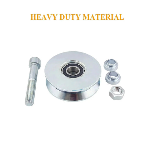 Galvanized V Groove Wheel Sliding Gate Caster Heavy Duty Rigid Roller With Double Bearing For High Load Up To 880 Lb with screws