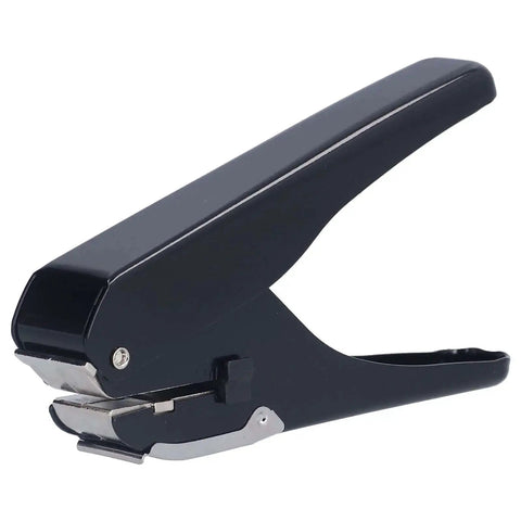 Handheld Single Hole Punch For Up To 10 Sheets, Heavy Duty Metal Punching Tool With Paper Stopper, Ideal For Biz Cards, Plastics And Paper