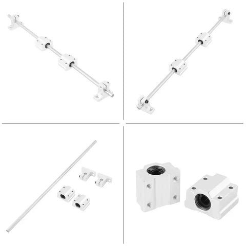 8mm By 400mm CNC Linear Rail Shaft Rod And SC8UU Bearing Block Set with 21mm Sliding Block Height for woodworking machinery