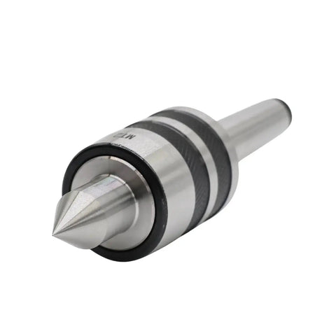 MT2 Ball Bearing Morse Taper Live Center Internal Rotation for wood and metal lathes, medium duty, triple bearing, 60-degree center point