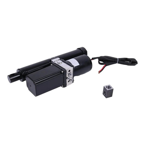 Heavy Duty 12V Electric Linear Actuator with 10 Inch Stroke 2300 Lbs Load Capacity, black metal, with wiring and connector
