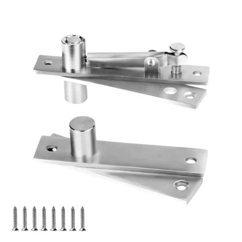 360 Degree Heavy Duty Pivot Hinge Stainless Steel Hidden Door Hardware for Secret Doors and Bookshelves with screws