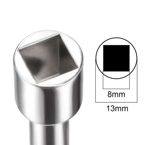 8Mm Zinc Alloy Square Water Meter Box Safety Key Set for Electrical Cabinet with 13mm Nickel Plated Tip
