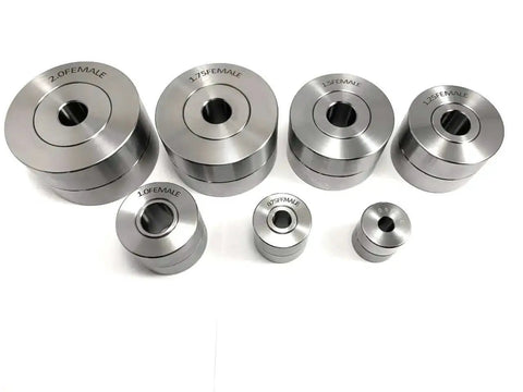 7 Piece Dimple Die Set For Auto Body Panels Includes 1/2 Inch, 3/4 Inch, 1 Inch, 1 1/4 Inch, 1 1/2 Inch, 1 3/4 Inch And 2 Inch Dies CNC Machined