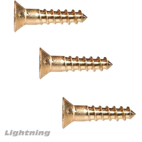 Number Eight Three Quarter Inch Silicon Bronze Flat Head Wood Screws With Frearson Drive, 25 Count, Exterior Grade Fasteners