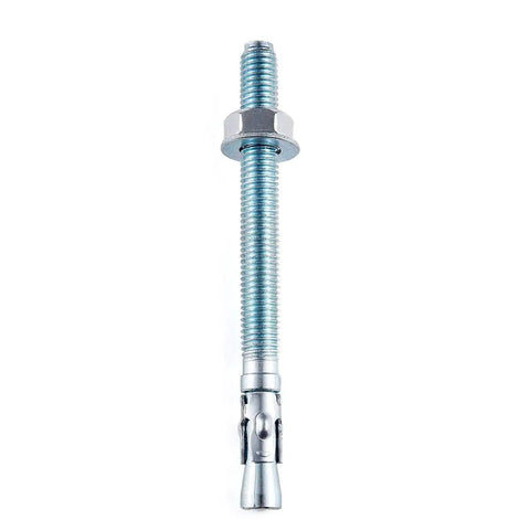 Heavy Duty Half Inch By Three Inch Wedge Anchors Zinc Coated For Concrete Walls And Cement Bases 10 Pcs Carbon Steel Anchors