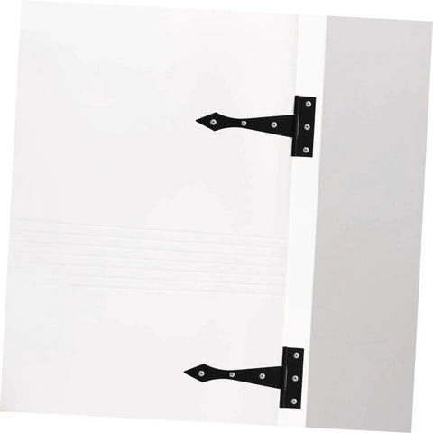 8 Pack Heavy Duty Iron Door Hinges for Cabinet Replacement shown installed on a white door, high load capacity, smooth surface.
