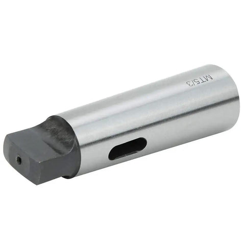 Kanasi MT5 to MT3 Morse taper reduction sleeve, metal cylindrical adapter for drill presses and lathes, side view