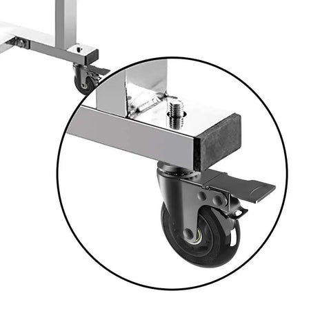 Three Inch Swivel Stem Caster Wheels Set Of Four With Two Brakes And Two Without Brakes on furniture leg