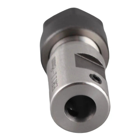 Close-up of Heavy Duty CNC Milling Holder With Straight Shank Chuck Collet For Deep Hole Processing 8mm ER11-35L Precision Tool Holder