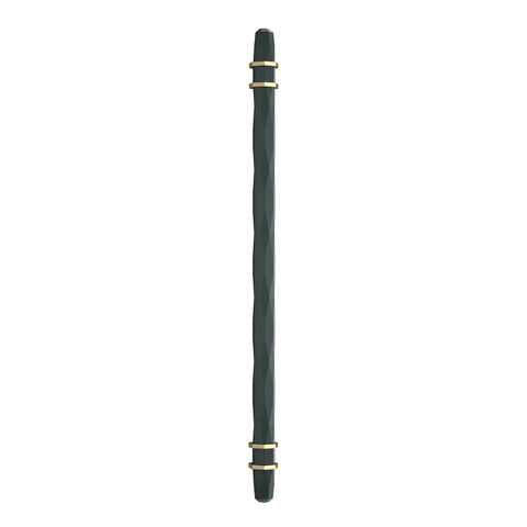 Contemporary Cabinet Pull In Black Bronze And Golden Champagne Finish With Twelve And One Half Inch Overall Length And Ten And One Sixteenth Inch Center