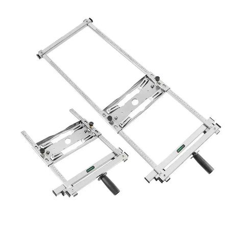 Two sizes of Machining Vise And Wood Positioning Guide Tool for Precise Cutting and Trimming, stainless steel frame, easy clamp design.