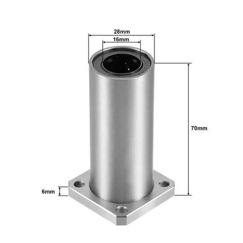 LMK16UU Square Flange Linear Ball Bearing Set For Smooth Low Friction Motion Workhorse 16 Mm Bore 28 Mm Outer Diameter 70 Mm Length