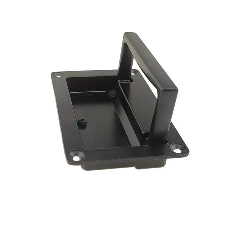 2 Pack Zinc Alloy Recessed Pull Handles For Cabinets And Containers, Black Finish, Flush Lift Recessed Door Handle, 4.37 Inch Length