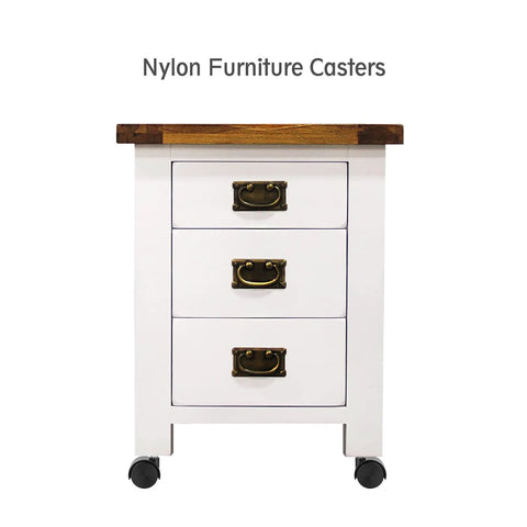 Cabinet with 1.5 Inch Nylon Plate Swivel Caster Wheels Set Of 4 With 304 Stainless Steel Screws, high load capacity.