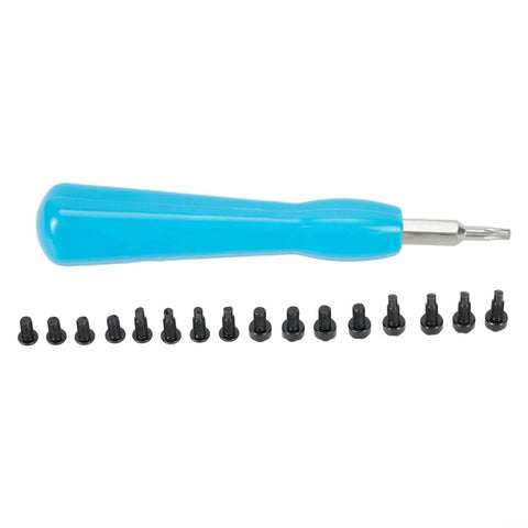 Replacement Security Screws And Screwdriver Kit For Video Doorbell Series Including Doorbell 2 And Pro Made From Carbon Steel And ABS Black And Blue Finish Includes 16 Screws And Double End Bit For Easy Install And No Fuss Mount.
