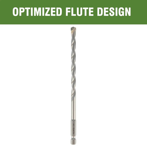 Masonry Drill Bit Set for Concrete and Stone, Quarter Inch Hex Shank, 6 Inch Length, Carbide Tipped, Heavy Duty Hammer Drill Bits, Pro Grade 2 Pack by HLOFIZI